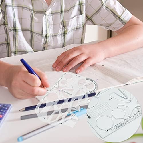 Geometry Compass & Function Math Ruler Set, Educational Supplies wiht 2 Types Drawing Compasses, Maths Protractor Set, Ruler Set, Pencil, Eraser, Sharpener for School, Engineers