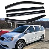 VICOJETOR 94251 Waterproof Sunproof Rain Guards Set, 4pcs Out-Channel Protective Side Window Wind De