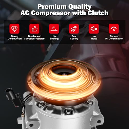 Image of cciyu Air Conditioning Compressor Compatible for Kia Rio Rio5 1.6L
