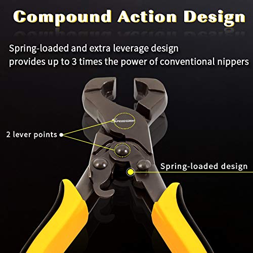 Speedwox Compound Tile Nippers 9 Inches Tile Cutting Pliers Cutter Tungsten Carbide Tips Reduce Efforts For Removing Small Pieces Or Irregular Edges From Tile Professional Tools #TOP2