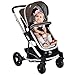 Costzon Infant Stroller 2 in 1 Foldable Baby Buggy Pushchair (Coffee)