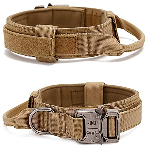 Adjustable Tactical Dog Collar with Control Handle, Made of Nylon, Padded, Metal Buckle, Collars for Medium Dogs Hunting - Image 2