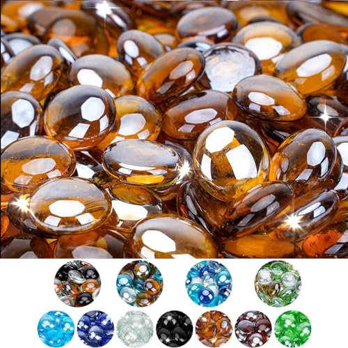 Mr. Fireglass 10 Pound Fire Glass Beads, 1/2" Reflective Round