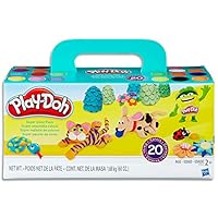 PLAY-DOH Hasbro A7924 Play-Doh Super Colour Pack Inc 20 Tubs Of Dough- Sensory And Educational Craft Toys For Kids, Boys, Girls- Ages 2+, Yellow, 20 Pack