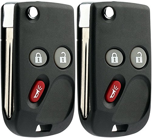 KeylessOption Keyless Entry Remote Control Car Flip Ignition Key Fob Replacement for Chevy GMC Cadillac LHJ011 (Pack of 2)
