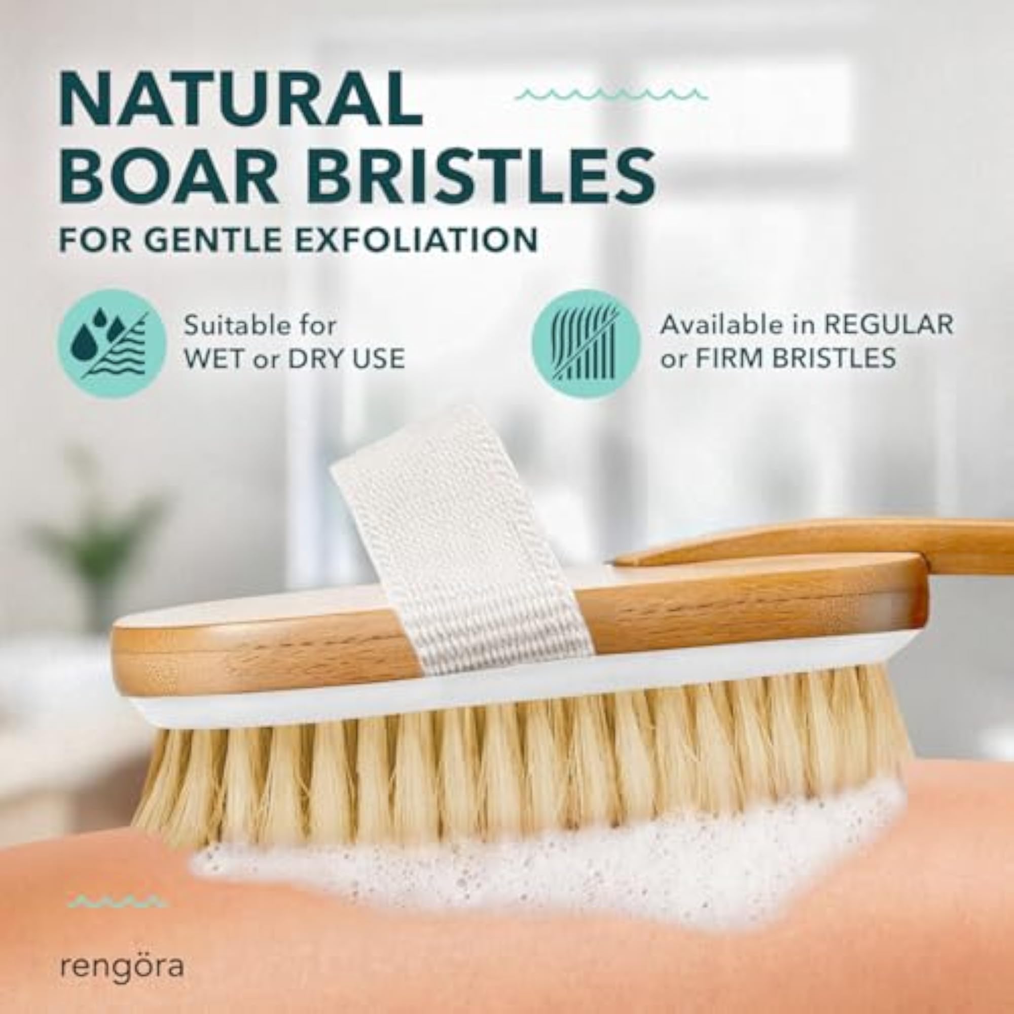 Long Handle Bath Brush for Shower Cleaning