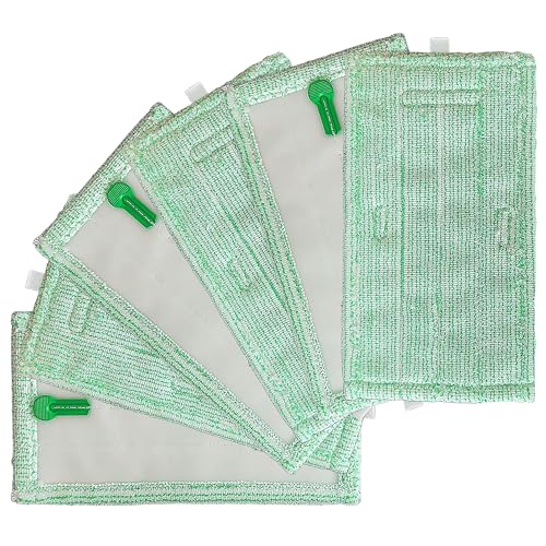 Arcets Wischtücher für Kobold SP600 SP600S Wischtuch aus weicher Mikrofaser, geeignet für Parkett - Grün, 6 Stück