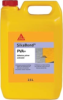 Sika SikaBond PVA+, General Purpose Adhesive, Primer And Sealer – Easy To Use – British Standards Approved – 2.5 Litre