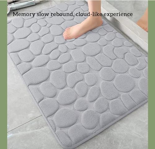 BLUEZY Badezimmerteppich Set 3 Teilig, Badematten, Badgarnitur, rutschfest Saugfähige Badezimmerteppich Maschinenwaschbar Badvorleger Und Toilettenmatte Für Dusche, Badewanne Und WC B – Bild 3