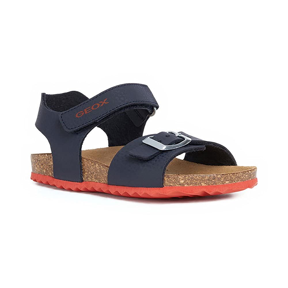 Geox Jungen J Ghita Boy B Sandalen, Navy Red, 26 EU