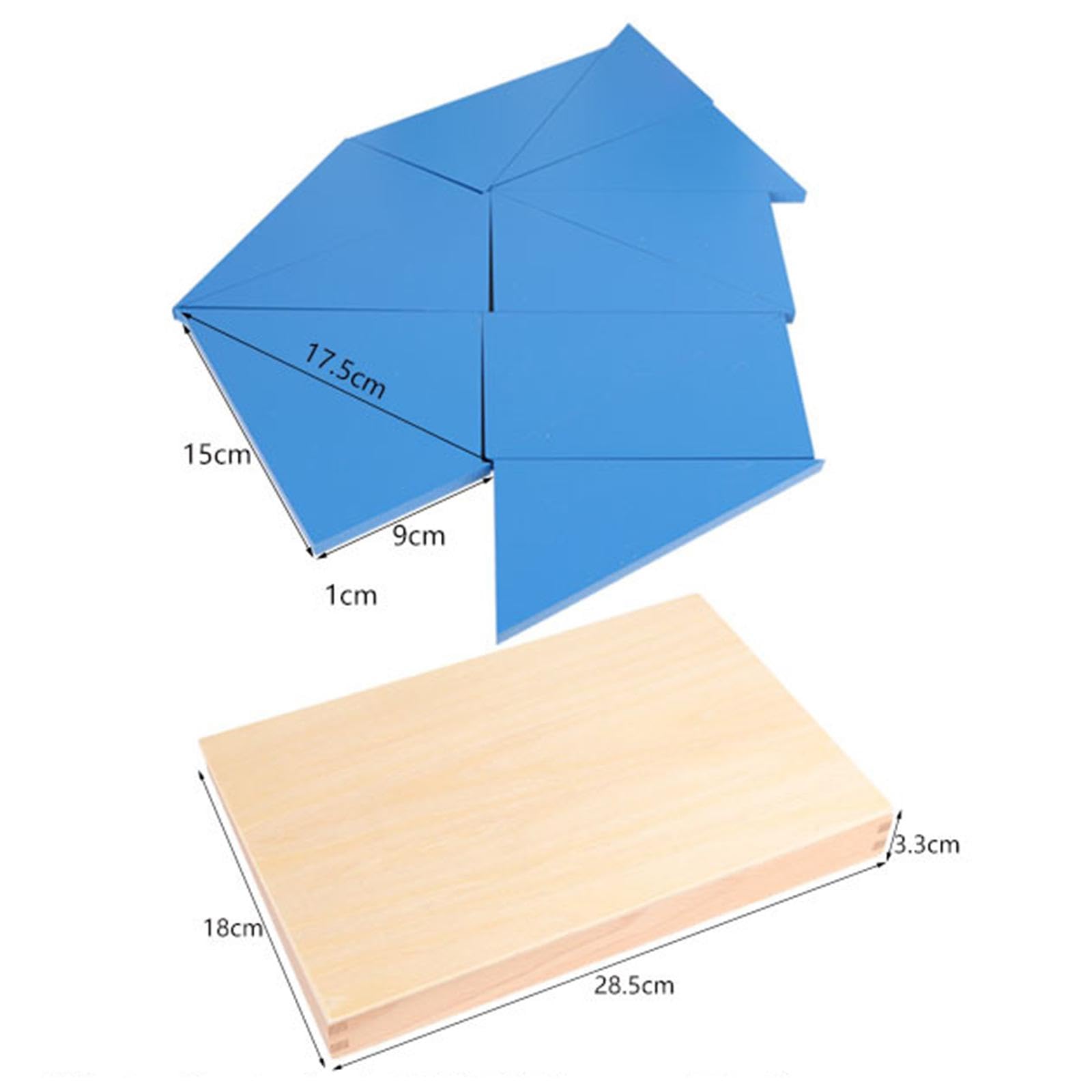 Dreieckspuzzle, Geometrische Blöcke, Offenes Spiel, Holz, Gemustert