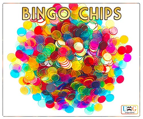 700 Bingo Chips â€“ Semi Clear Transparent Colors | Board Game Pieces | Bingo Markers| 3/4 inch Bingo Supplies