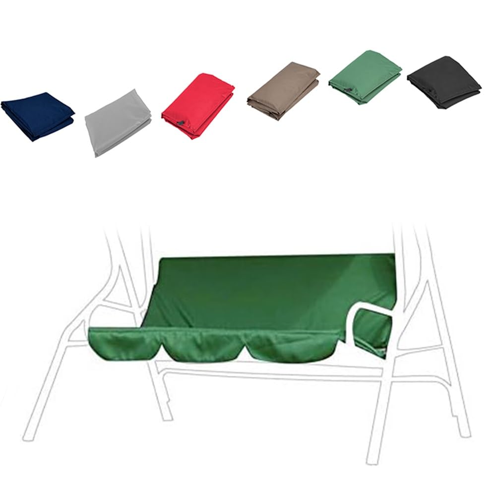 ZYXQQJ Swing Cushion Cover, Outdoor Waterproof Swing Seat Pads Replacement, Swing Chair Protection Cover 51x18x3in 59x20x4in(Green,150x50x10cm/59x20x4in)