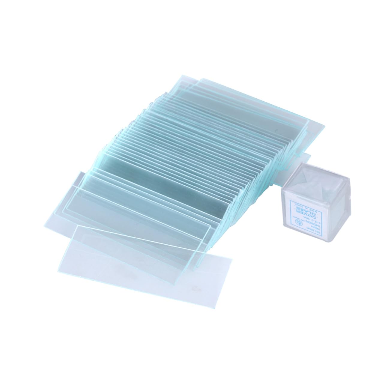 OSOLADY Optical Microscope Accessory Kit 50pcs Blank Slides 100pcs Square Cover Glasses No Edges for Safety