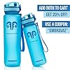 Embrava-Best-Sports-Water-Bottle-17oz-Small-Eco-Friendly-BPA-Free-Plastic-For-Running-Gym-Yoga-Outdoors-and-Camping-Fast-Water-Flow-Flip-Top-Opens-With-1-Click Embrava Best Sports Water Bottle - 17oz Small - Eco Friendly & BPA-Free Plastic - For Running, Gym, Yoga, Outdoors and Hiking - Fast Water Flow, Flip Top, Opens With 1-Click - Leak-proof Lid