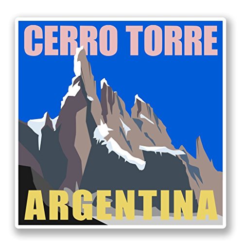 2 x 20cm/200mm Cerro Torre Argentina Vinyl Sticker Decal Laptop Travel Luggage Car Bike Sign Fun #5456