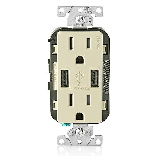 Miniatura 19 de Leviton - Receptáculo doble resistente a golpes, con cargadores USB Negro