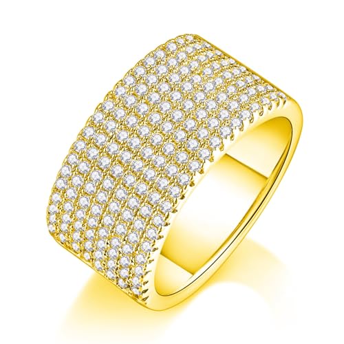 Bague d'éternité en moissanite pour femme, alliance argent S925 diamant de labo