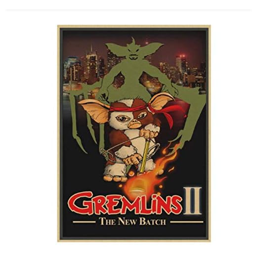 DPFRY Cuadro En Lienzo Fantasía Película De Terror Gremlins Póster E Impresión Estilo Retro Arte Decorativo De La Pared Pegatinas Carteles para El Hogar Kz866Xw 40X60Cm Sin Marco