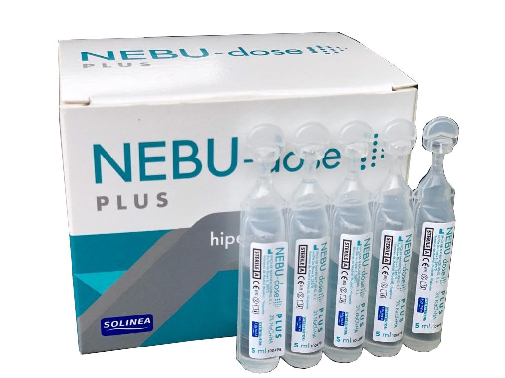 NEBU Dose PLUS, 30 x 5ml, hypertonische Kochsalzlösung 3% mit Hyaluronsäure zum Inhalieren, schleimlösend, für Lungen, Bronchien, schleim lösen, hyaluron, isotonische