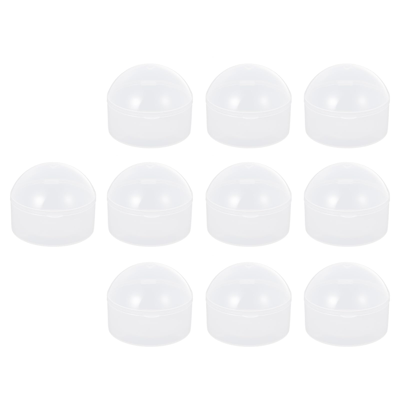 Hohopeti 10Pcs Transparent Cases Storage Box with Clip Holder for Travel Home Dustproof and Easy to Container