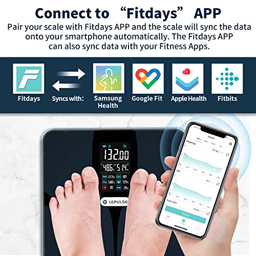 Scales For Body Weight And Fat, Lescale F6 Large Display Weight Scale With Body Fat Scale, Body Balance Training, Digital Bathroom Scale For Carpet, Bmi Smart Scale 16 Body Composition Analyzer #TOP6