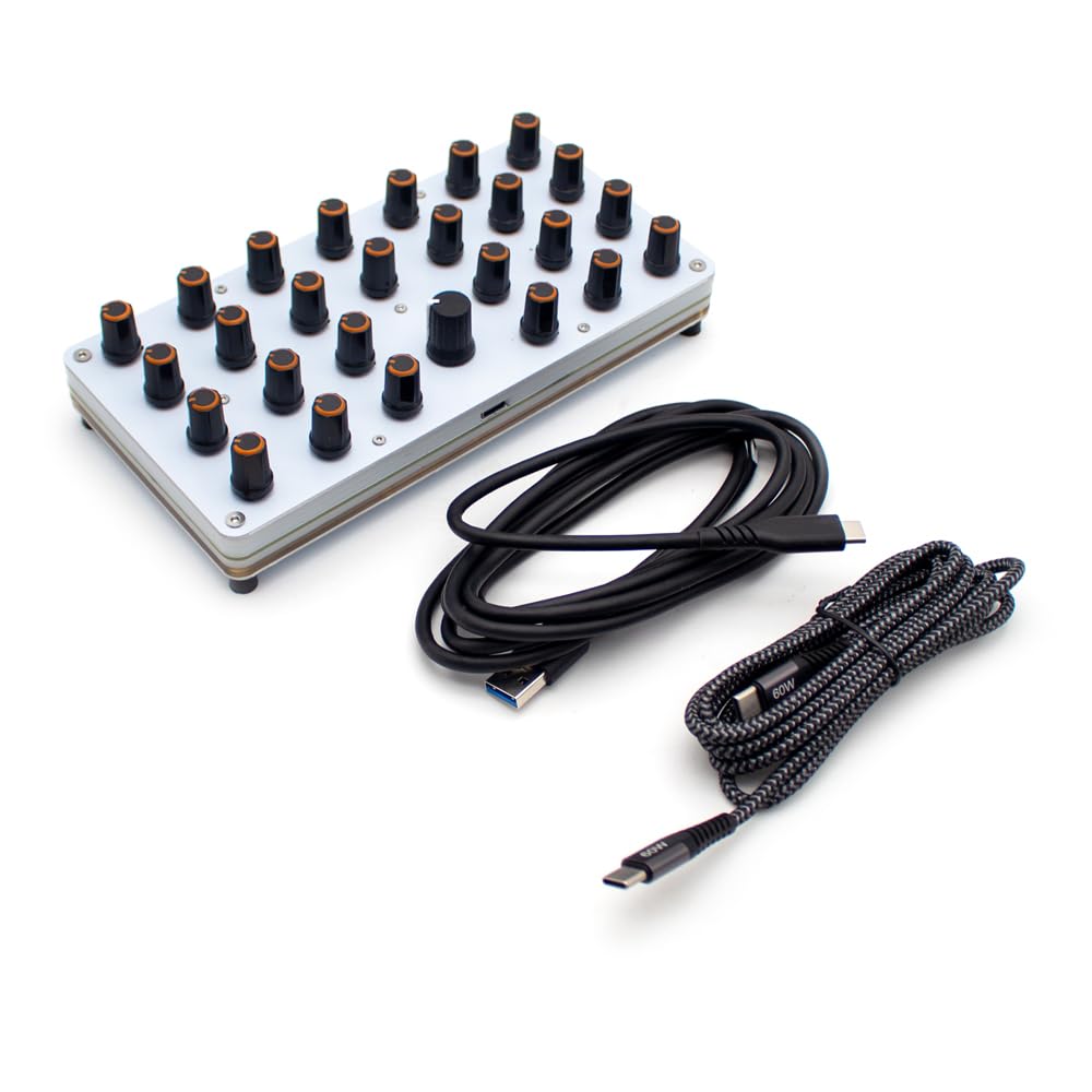 Toplionace Controlador Midi de 27 Botones con Mapeo CC Personalizado | Interfaz USB-C para Software de Producción Musical