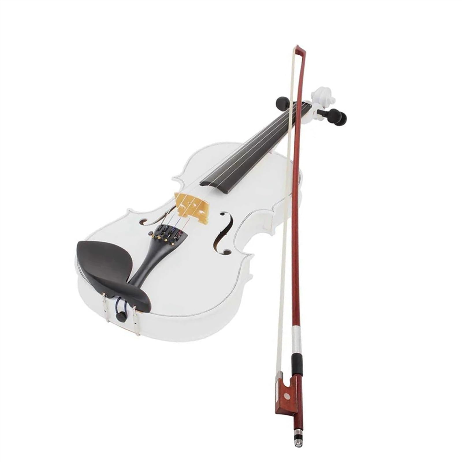 Violini Violino 4/4 Violino per principianti Apprendimento Set di violino con top in acero in legno massello con accessori Contorno scuro