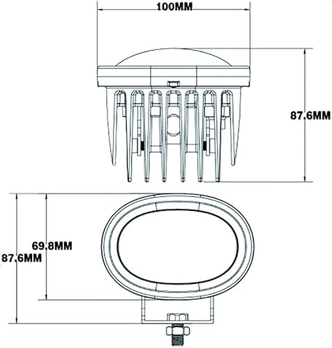 Fuguang Luz de segurança de área de empilhadeira linear de LED, 8 W, azul, zona de luz de trabalho,