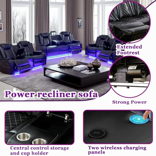 Electric recliner sofa set