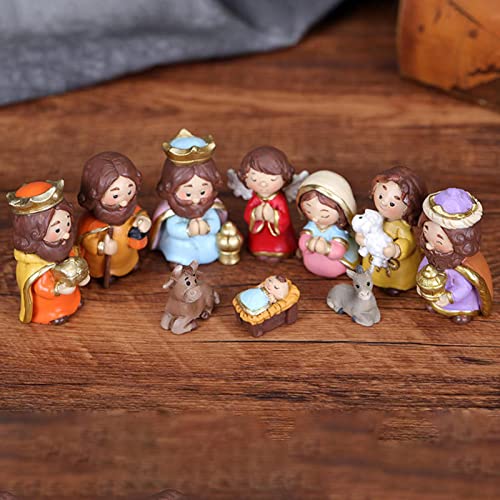 Duqulle Weihnachtskrippen-Sets, Kleine Figuren Aus Kunstharz Für Die...