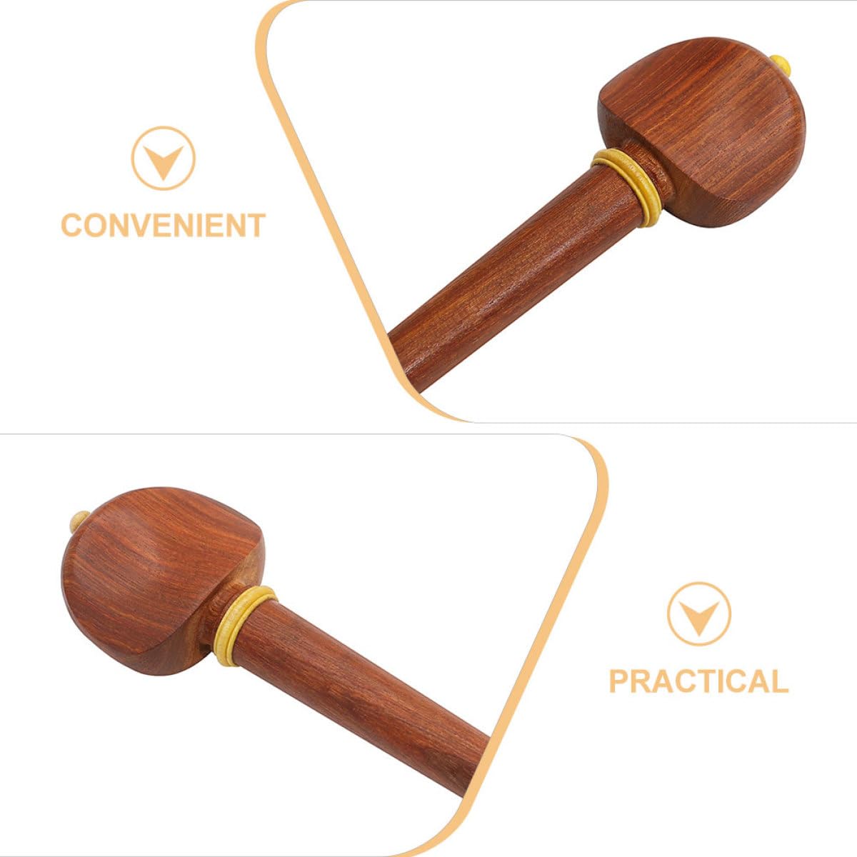TOYANDONA 4 Pezzi Piroli in Legno per Violoncello da Accessori Professionali per Accordatura Superficie Liscia e Arrotondato Regalo per Musicisti e Studenti di Violoncello