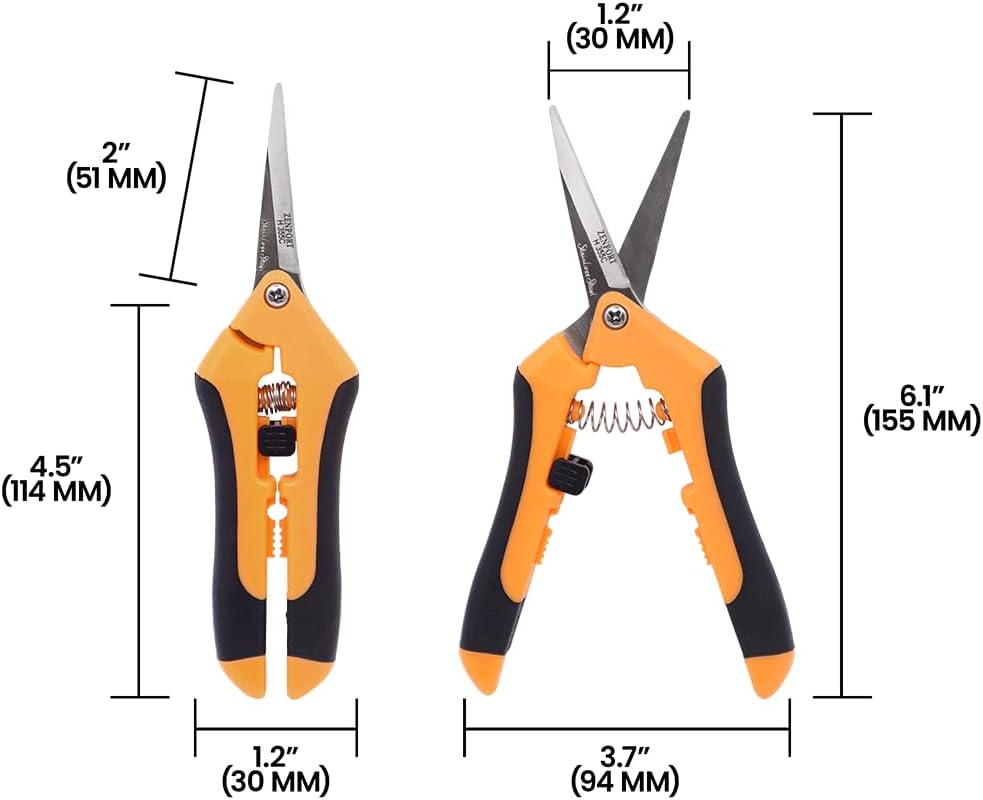 Zenport H355C-12PK Microblade Shears, Yellow/Black