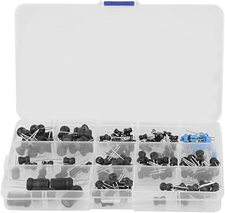 Variable Resistor, 12 Values 145Pcs Inductor 10uH-10mH Assortment Kit High Self Resonance Frequency Radial Power Choke Coil Inductors Assortment Kit with Clear Plastic Box