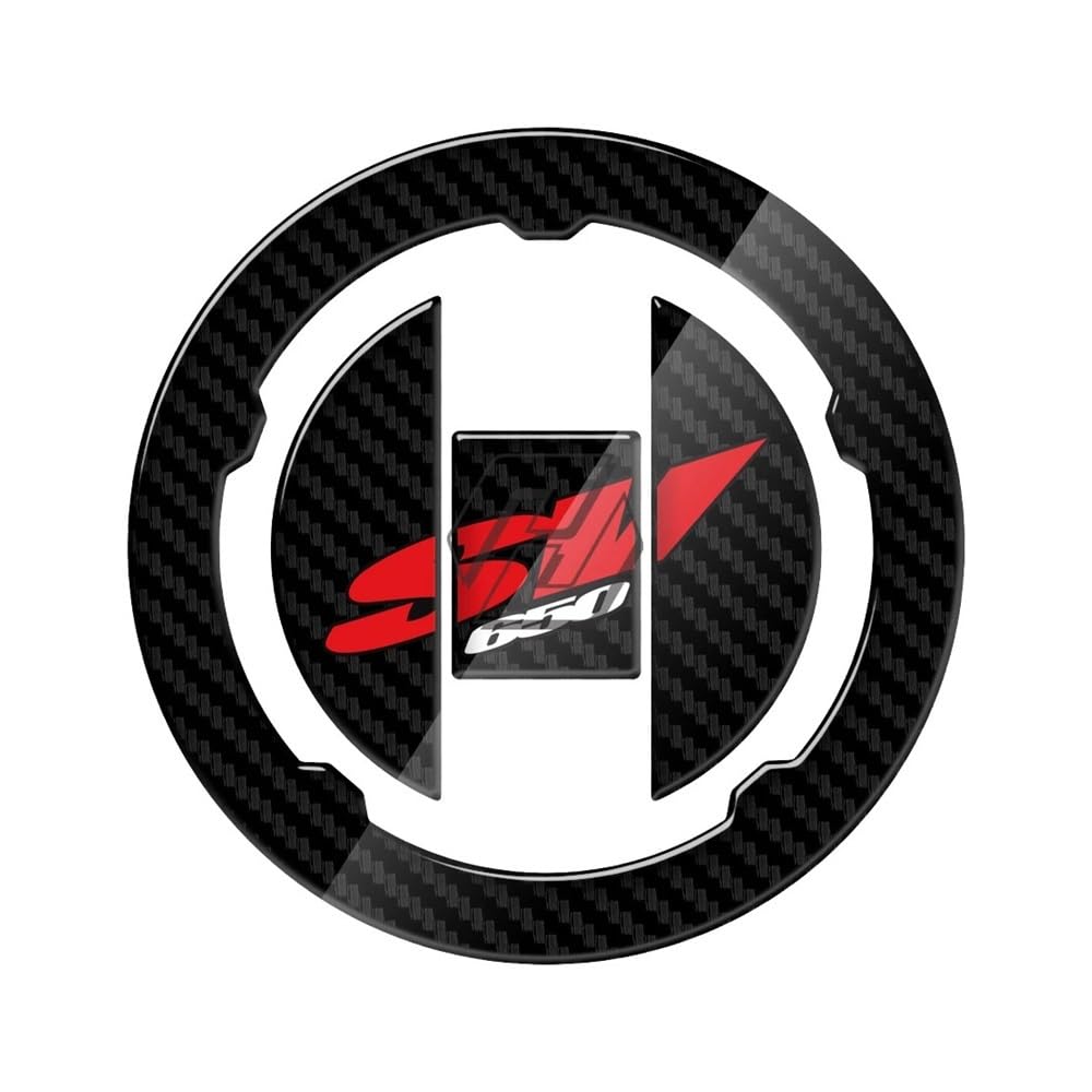 Autocollant bouchon réservoir Suzuki SV650 aspect carbone durable