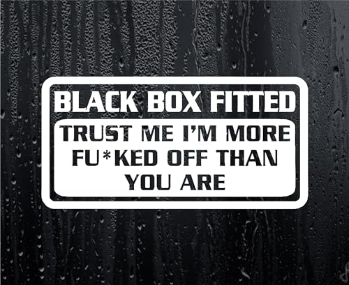 Decalarama - Adhesivo para coche, diseño con texto en inglés "FITTED I AM MORE FU*KED OFF THAN YOU "