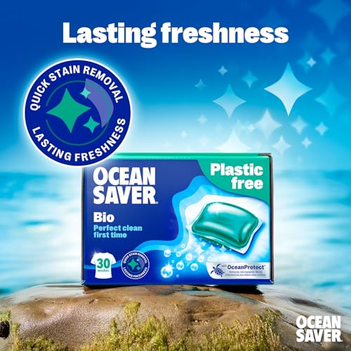 OceanSaver Eco Bio Laundry Detergent Washing Pods - 30 Washes | The Perfect Clean | Skin Friendly, Biodegradable & Scented Capsules | Removes Tough Stains | Vegan, Plastic-Free & Cruelty-Free - Image 5