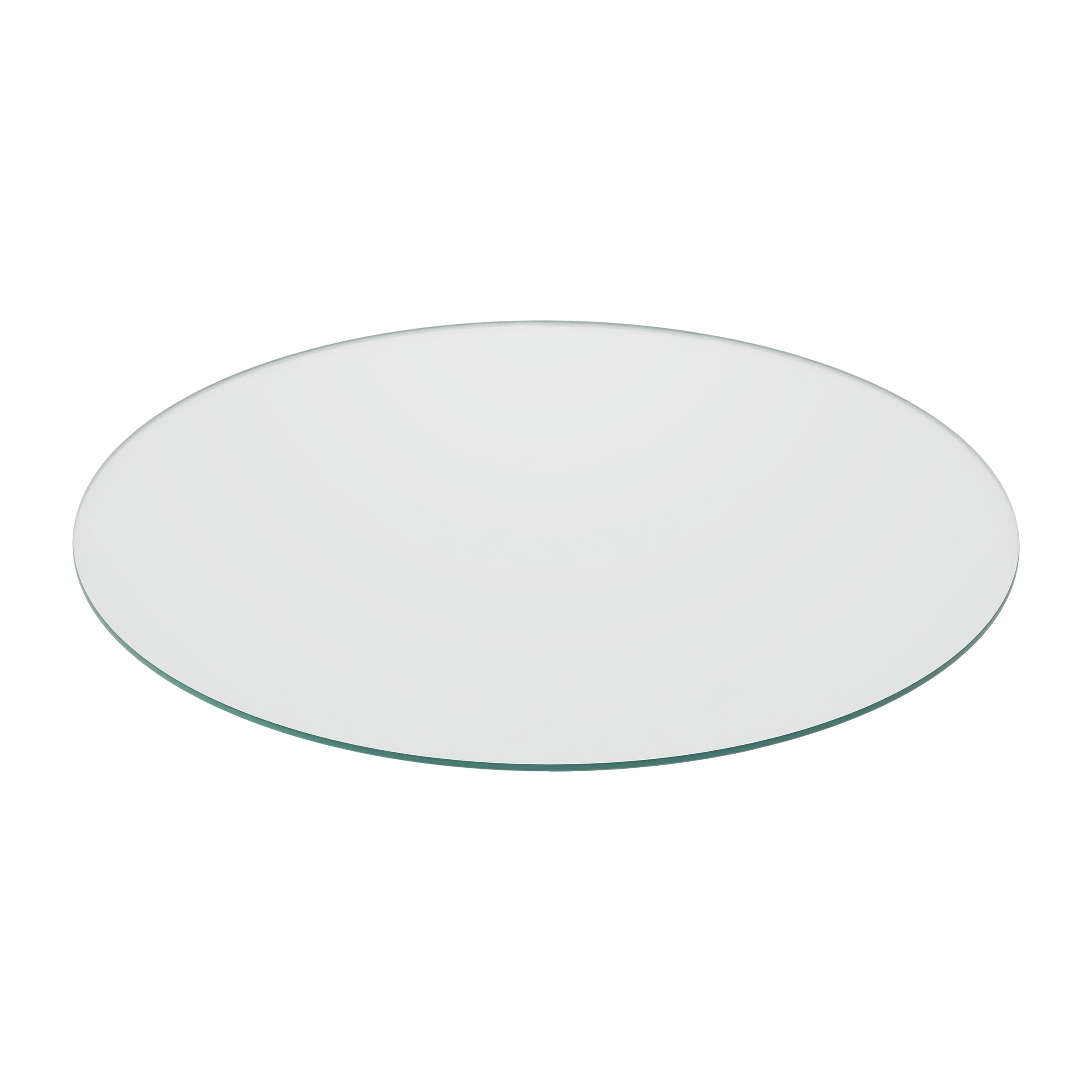 Relaxdays Glass Top, 8mm Thick, Tempered ESG, Safety Screen for Table & Fireplace, Fireproof, Round, Ø 90cm, Transparent, 90 cm
