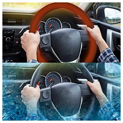 Steering Wheel Cover Heated - 12v Gray Soft Plush Warmer Car Steering Heater, 15inch Comfortable Steering Wheel Cover Protector, Suitable for Cold Winter,Gifts for Family & Friends