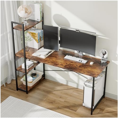 Oficina, Office Product Simple Wisdom Escritorio Minimalista,Escritorio con Repisa En Casa 1.2m,DiseñO Minimalista Moderno Escritorio Oficina,Color Retro(120cm*50cm)