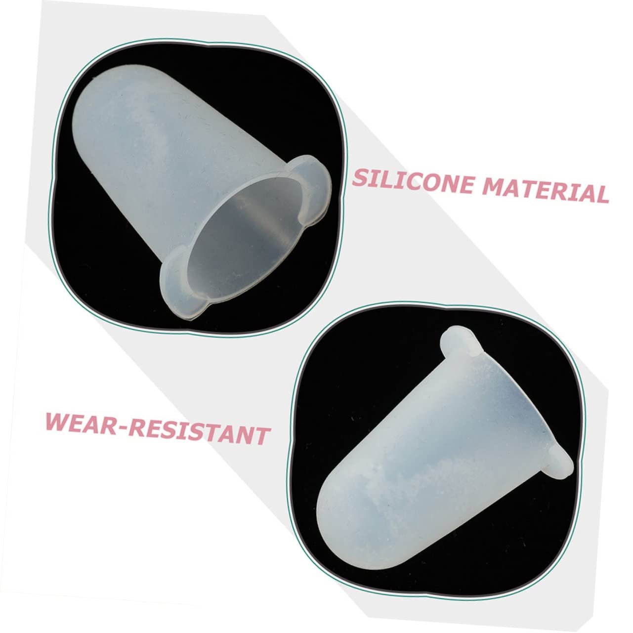 Cubiertas de Silicona para Boquillas de Decoración de Pasteles 6 Piezas | Blanco, Tamaño Pequeño Mediano y Grande, Fácil de Usar, Aptas Mayoría de Boquillas de Manga Pastelera
