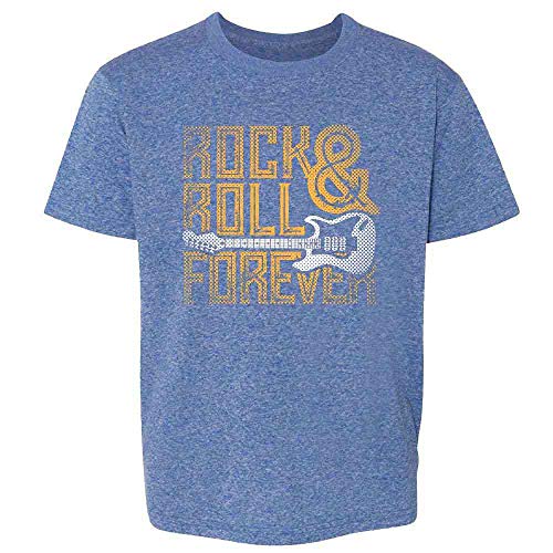 Pop Threads Rock and Roll Forever Music Retro Vintage Guitar Band Vintage Baby Toddler Kids Girl Boy T-Shirt
