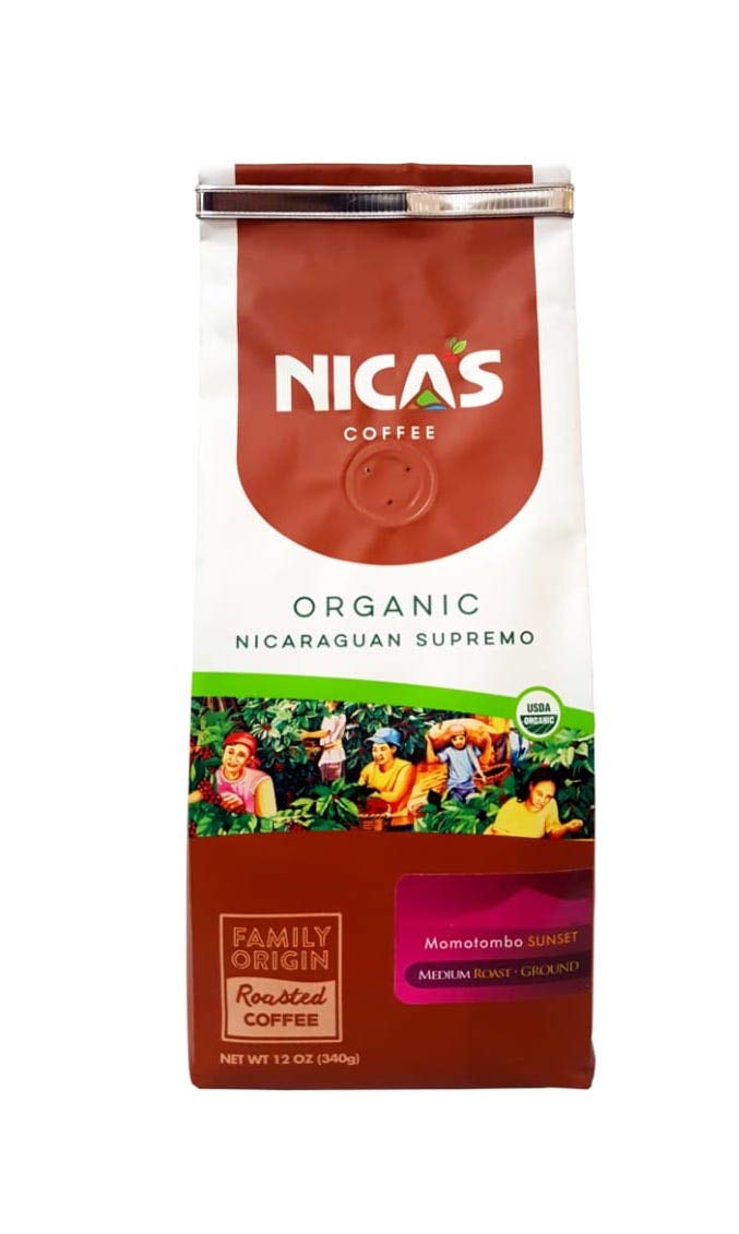 Nica's Coffee Organic - Medium Roast - 340 gr, Ground - from Momotombo Volcanoe Area in Nicaragua