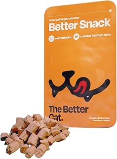 The Better Cat - Freeze-Dried Cat Treats 50 g | 95% Tasty Chicken (Monoprotein) with Prebiotics, No Grains, No Sugar, No Fillers | Premium Snack for Cats product image