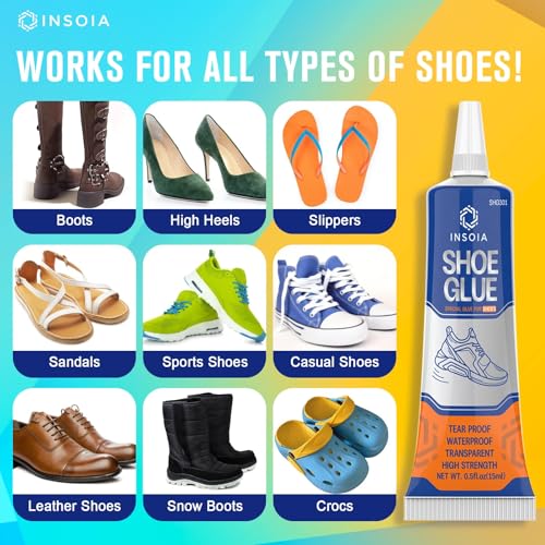 Shoe Glue Sole Repair Kit, Heavy Duty Shoe Adhesive, Waterproof, Flexible, Clear-Drying for Sneakers, Boots, Leather, Rubber, Canvas and More - Dries Within 24 Hrs4