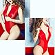 MIZSPISE Latex Dessous Damen Bodysuit Sexy Unterwäsche Reizwäsche Zipper Erotic Wetlook Outfit Babydoll Lackleder Lingerie Lack Nahtlose Party Leder (Rot, Einheitsgröße)