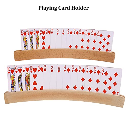 Suporte para cartas de baralho, suporte de madeira para cartas de baralho profissional para crianças
