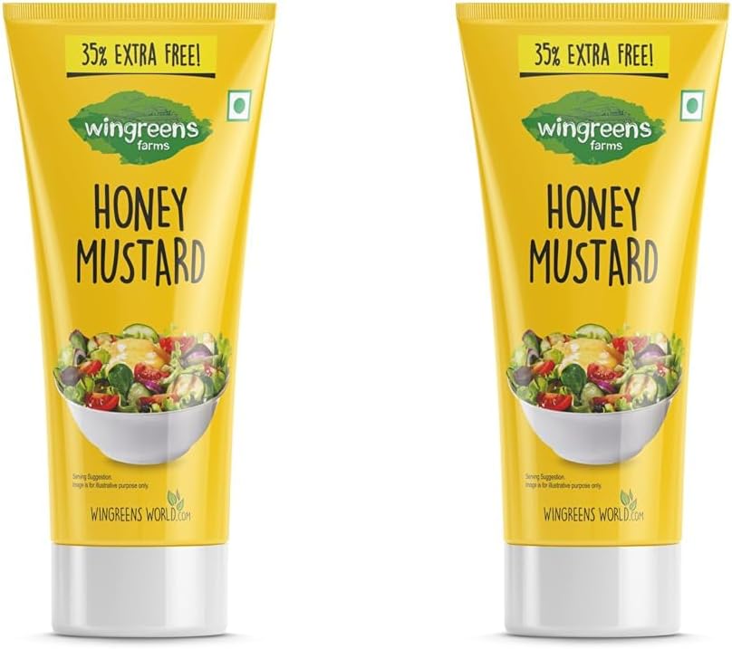 wingreens farms Honey Mustard Dressing 180 Gram (Pack Of 2)