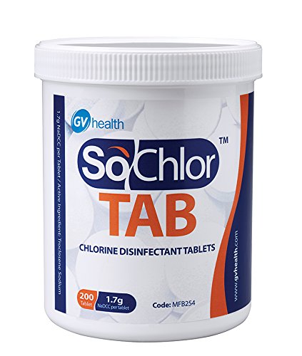 SoChlor TAB Chlorine Disinfectant Tablets 1.7g NaDCC - 200 Tablets