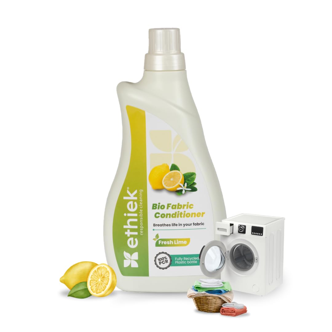 Ethiek Bio Fabric Conditioner, Fresh Lime, 500 ML | For Softer Clothes | Natural formulation | Rich Long Lasting Fragrance | Comes in 100% PCR Packaging | Especially for Woollens, Blankets, Bedsheets